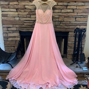 Open back prom dress